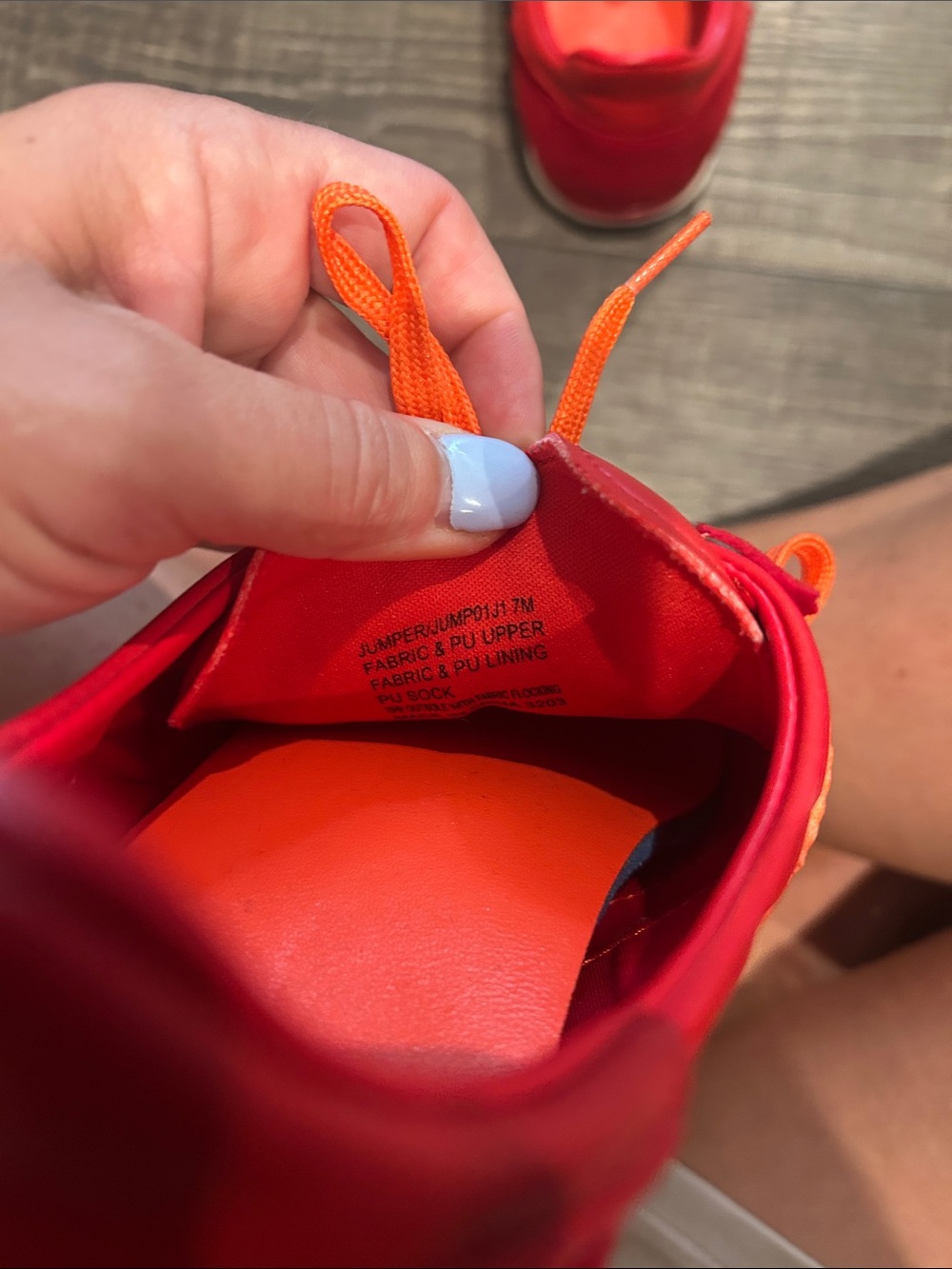 Madden Girl Red and Orange Retro Low-Top Sneakers - Picture 4 of 5